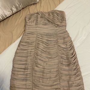 Beige strapless dress